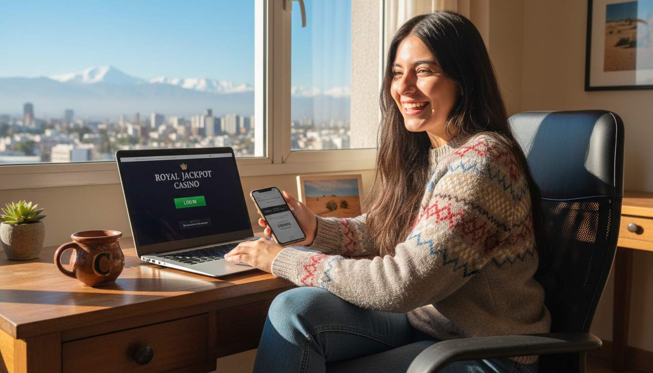 Chilean woman logging in