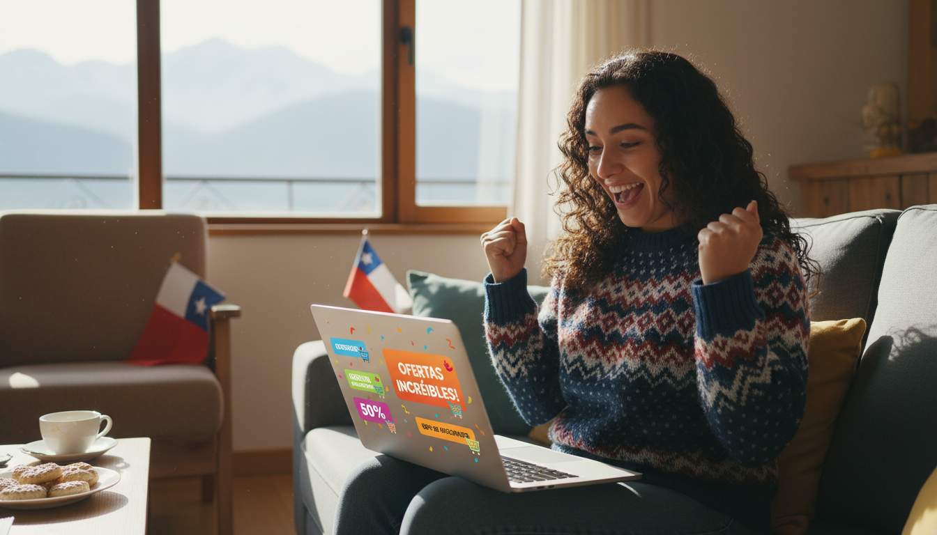Chilean woman celebrating promotions
